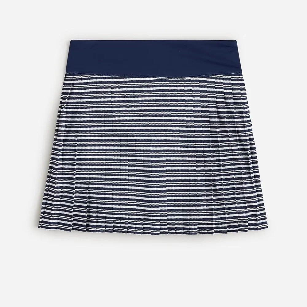 J.Crew Active pleated mini skirt in stripe BQ913
